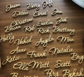 Personalized Wooden Place Cards , Name Plates For Wedding  , gold wood names , Place Cards , Place Setting , Custwedding place cards product logo