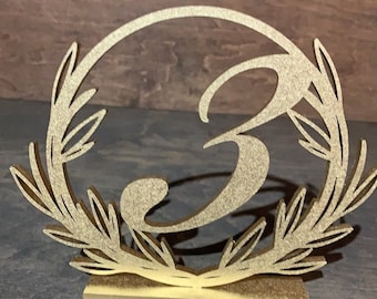 Gold Table Numbers - Wedding Table Decor, Custom Table Sign, Rustic Country Wedding, Custom Table Sign,Wedding Decorations , Table numbers