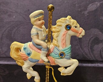 Westminster Carousel Horse with rider