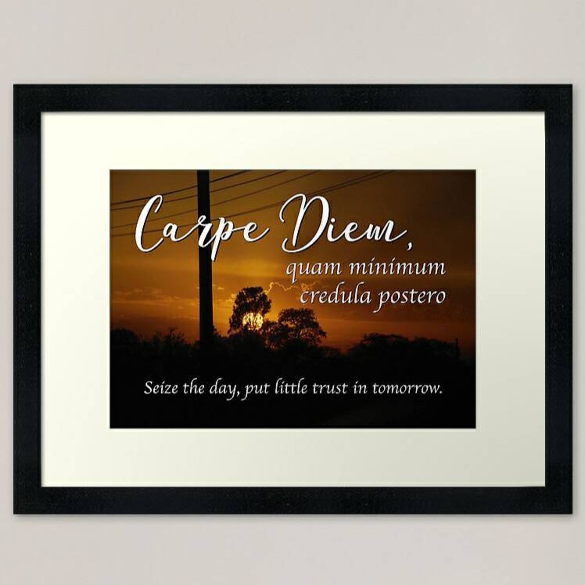 Carpe Diem Quam Minimum Credula Postero. Seize the Day Put Etsy