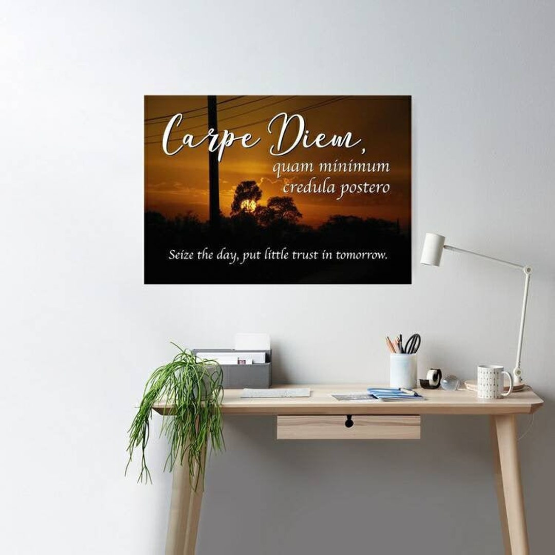 Carpe Diem Quam Minimum Credula Postero. Seize the Day Put Etsy