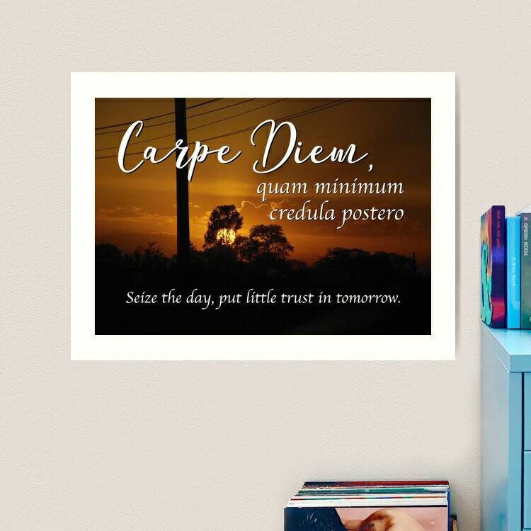 Carpe Diem Quam Minimum Credula Postero. Seize the Day Put - Etsy