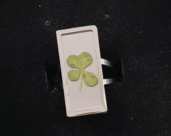 Genuine "lucky" Four-leaf Clover Ring - Etsy