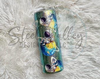 Outer space Glitter tumbler