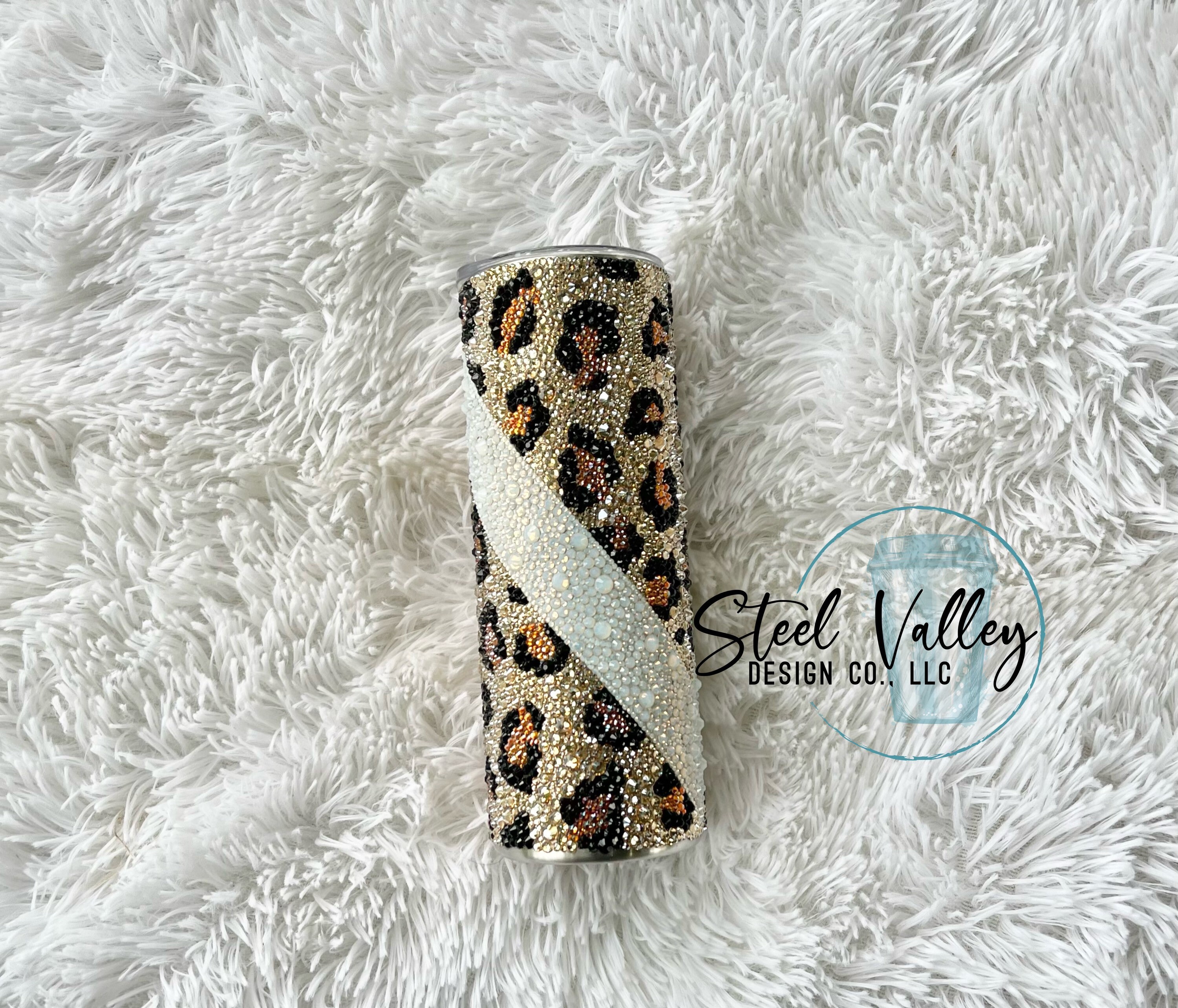 Leopard Print Rhinestone Tumbler Custom Rhinestone Tumbler - Etsy