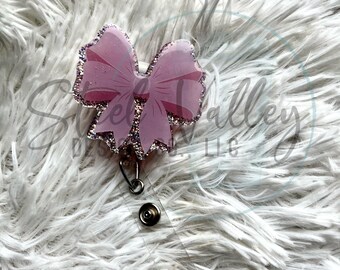 Pink Schleife Badge Reel, Schleife, Abzeichen Reel