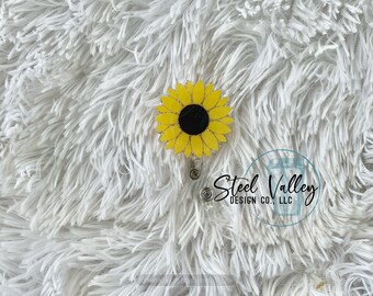 Sunflower Badge Reel