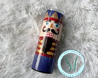 Nutcracker Tumbler, Christmas Tumbler, Holiday Tumbler