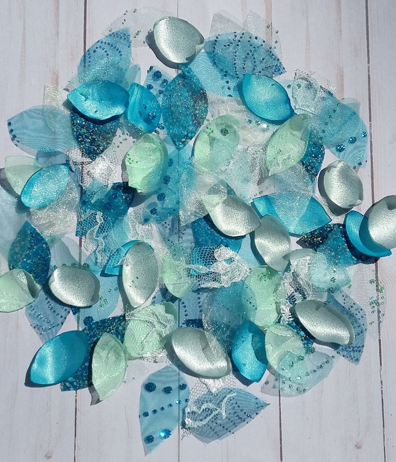 Turquoise Fabric Leaves Beach Wedding Decor Artificial Etsy