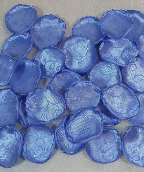 Blue Silver Satin Rose Petals Winter Wonderland Party Decor Etsy