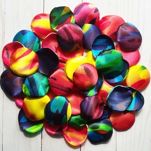 Rainbow Wedding Satin Rose Petals, Multicolor, LGBT Gay Pride Decor, Flower Girl, Silk Petals, Cake Table, Rainbow Artificial Petals image 10