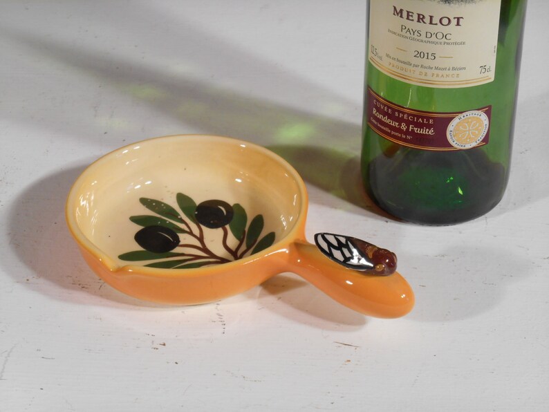 Vintage French Porcelain Olive Dish