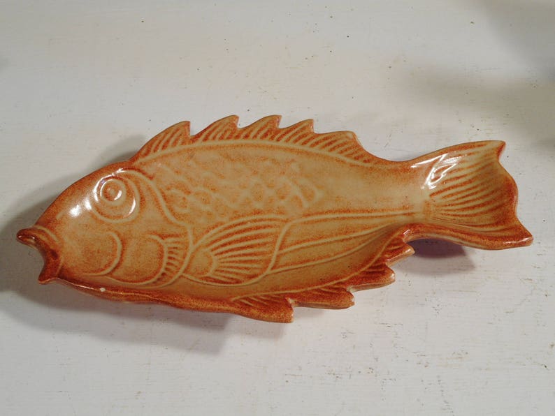 Vintage French Fish Shaped Serving Dish Etsy