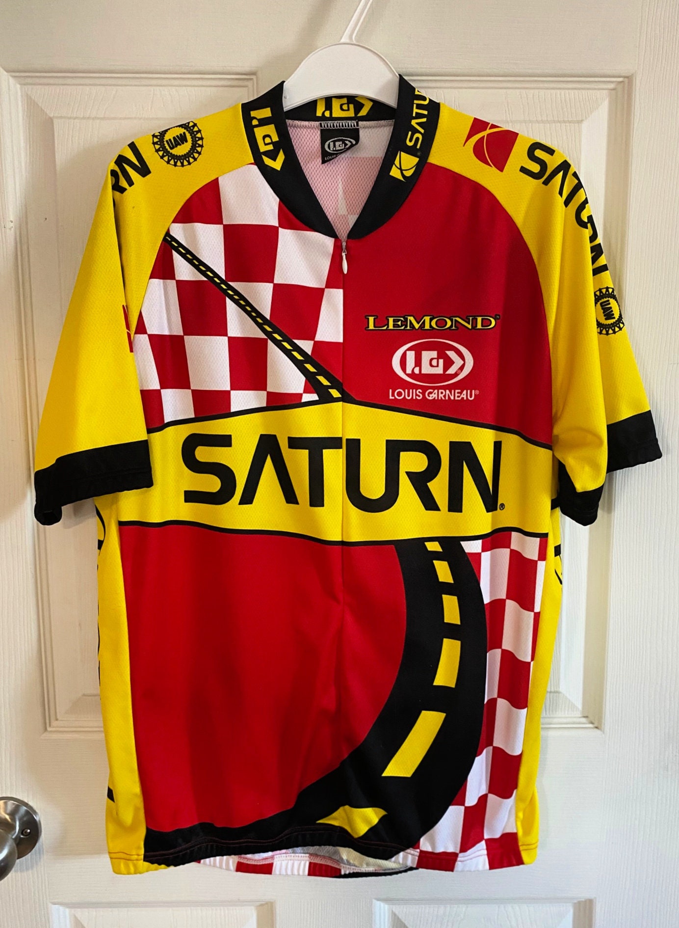 Vintage Louis Garneau Team Saturn Greg Lemond Cycling Long Sleeve Jersey  Adult S