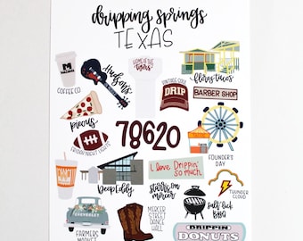 Dripping Springs, Texas Artwork Print