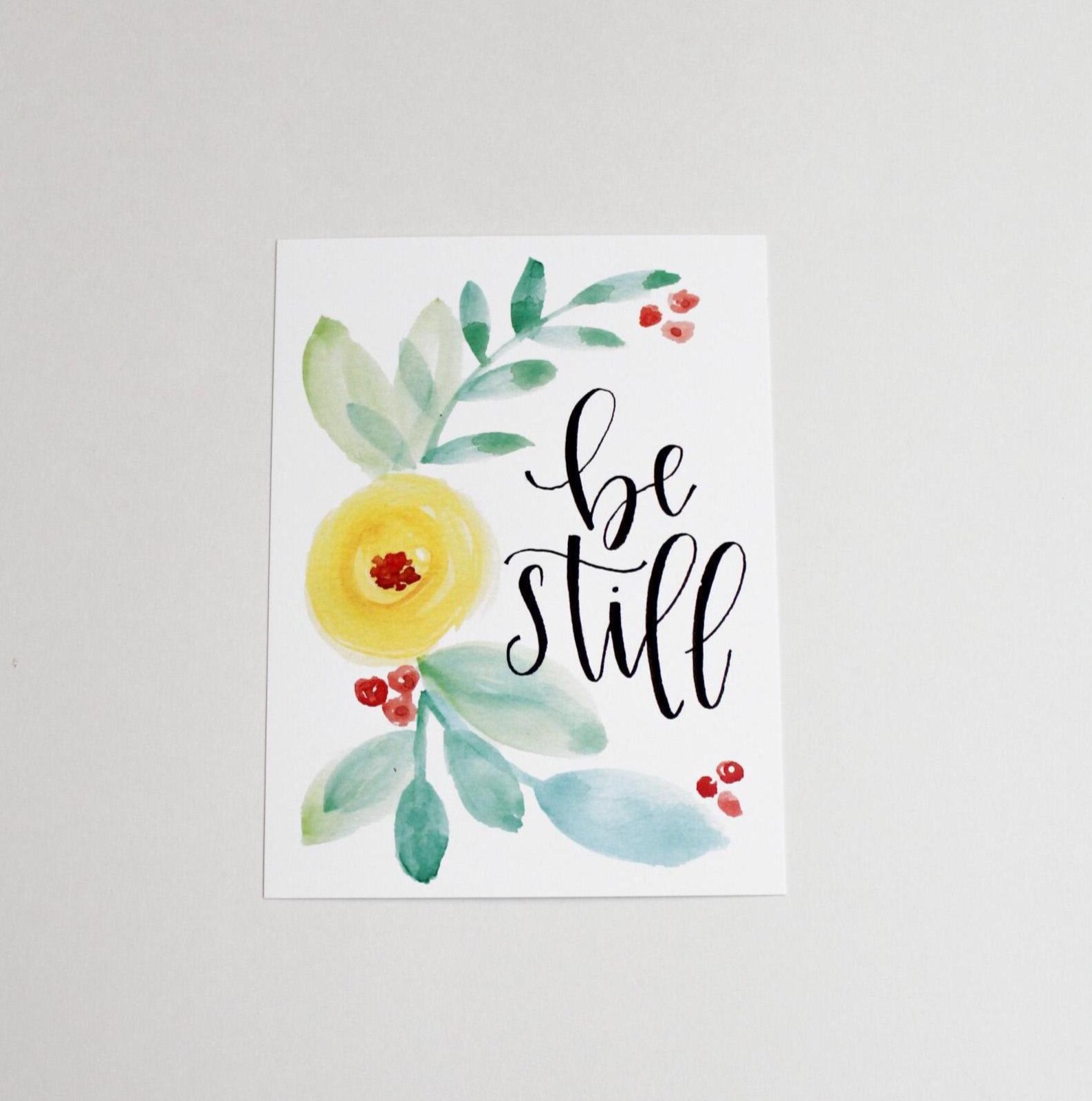 Be Still Print, Hand-lettering, Watercolor Print, Watercolor Painting ...