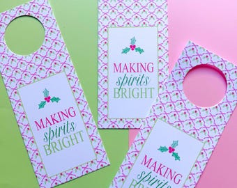 Making Spirits Bright Wine Tags