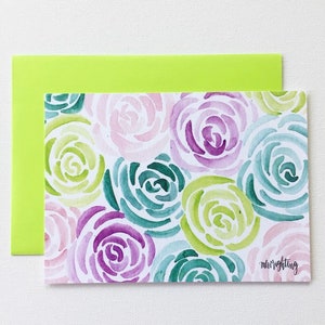 Rose Watercolor Stationery, Floral Cards, Rose Stationery, Handmade Cards, Greeting Cards, Stationery Set, Cute Greeting Cards, Handmade