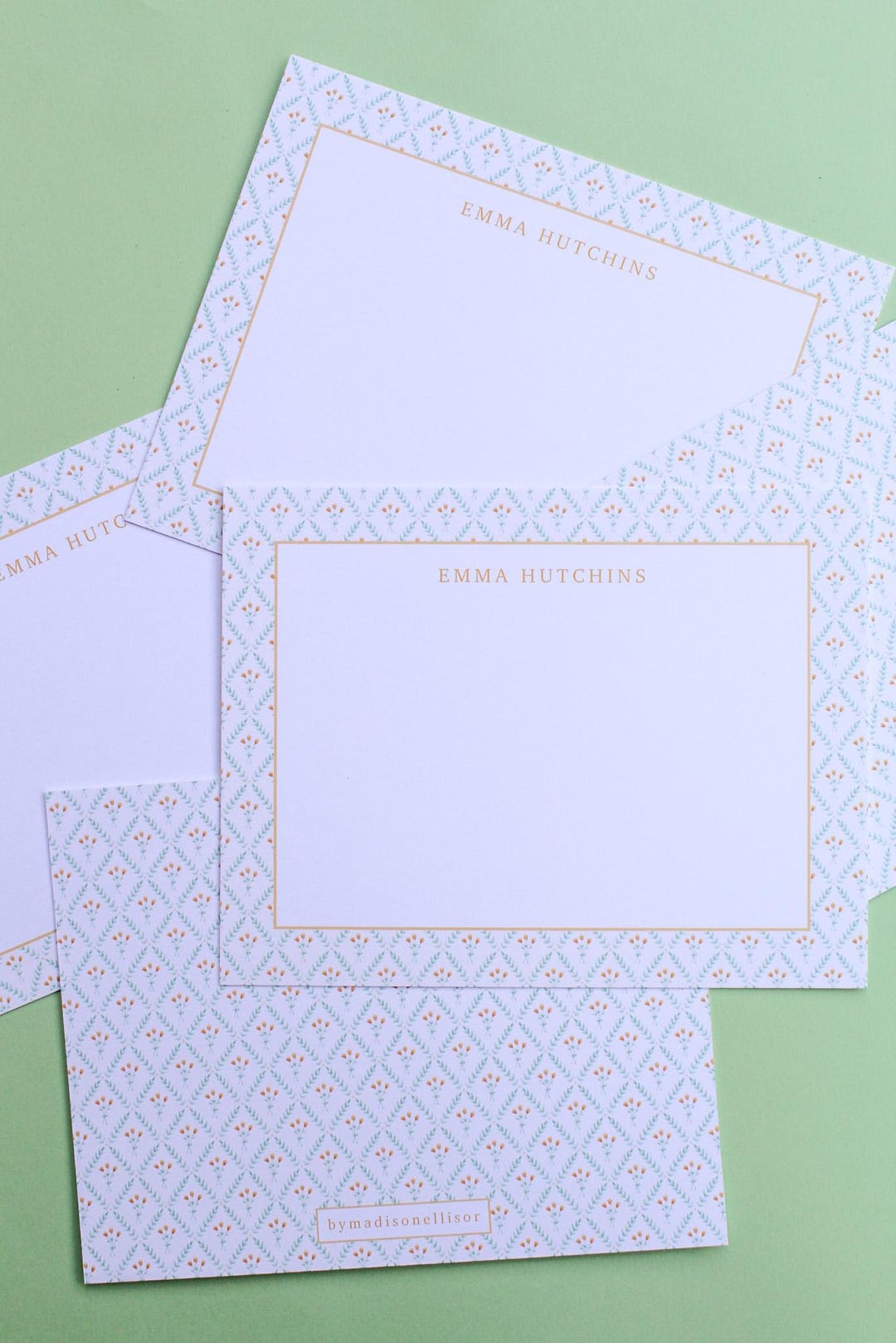 Personalized Tulip Trellis Stationery Set | Custom Greeting Cards - Etsy