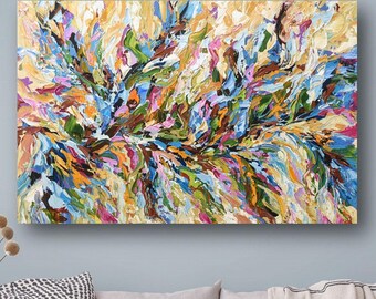 Colorful Abstract Canvas Print: Modern Giclee Wall Art, Ready to Hang