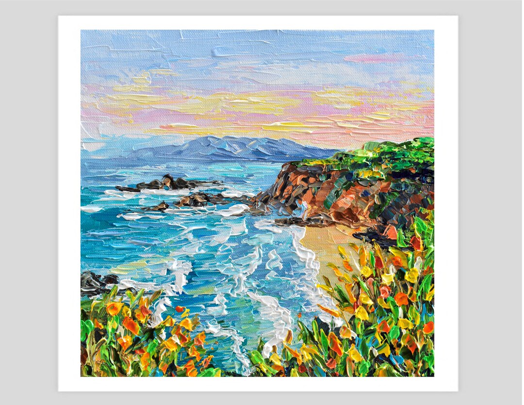 Laguna Beach Print, Coastal Wall Art Décor, Giclée Print of