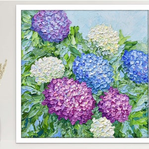 Hydrangea Giclee Print: Impressionist Floral Wall Art