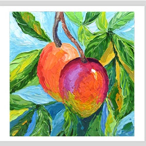 Mango Fruit Décor,  Kitchen Wall Art Print, Botanical Giclée Print of Impressionist Painting, Gift