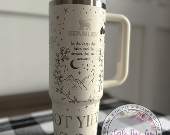 Laser Engraved Stanley Tumbler, SJM Inspired, Book Lover Gift