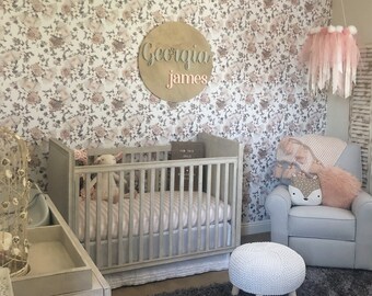Custom Wood Nursery Name Sign, Baby Shower Gift