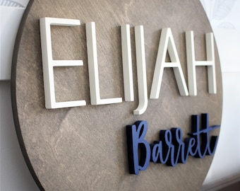 Custom 3D Wooden Name Sign, Nursery Decor