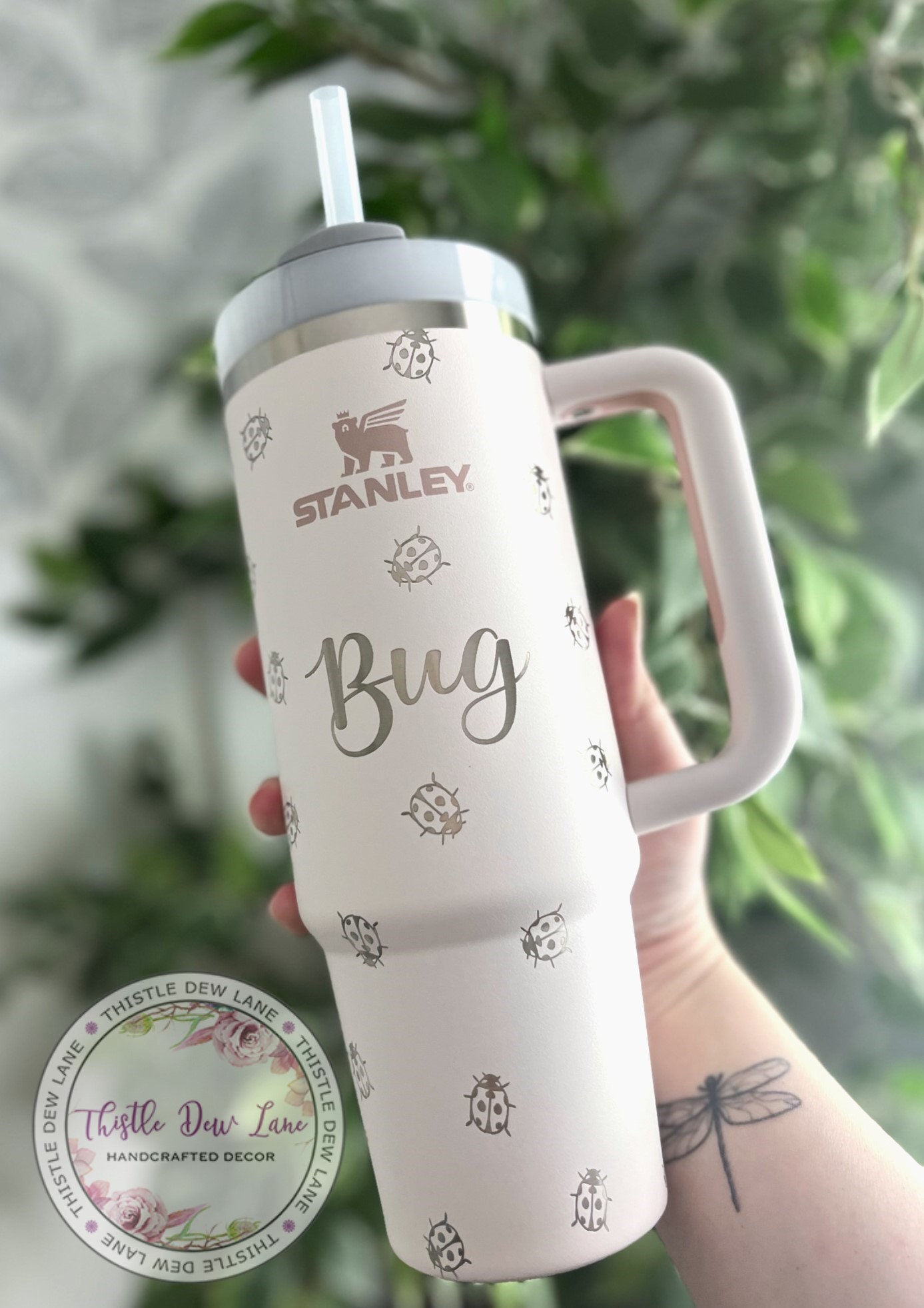 40oz Tumbler, 30oz Tumbler, Ladybug Tumbler, Personalized Stanley