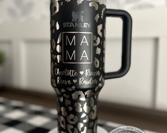 Stanley 40oz Tumbler, Leopard Tumbler, Mama Stanley, Mother's Day