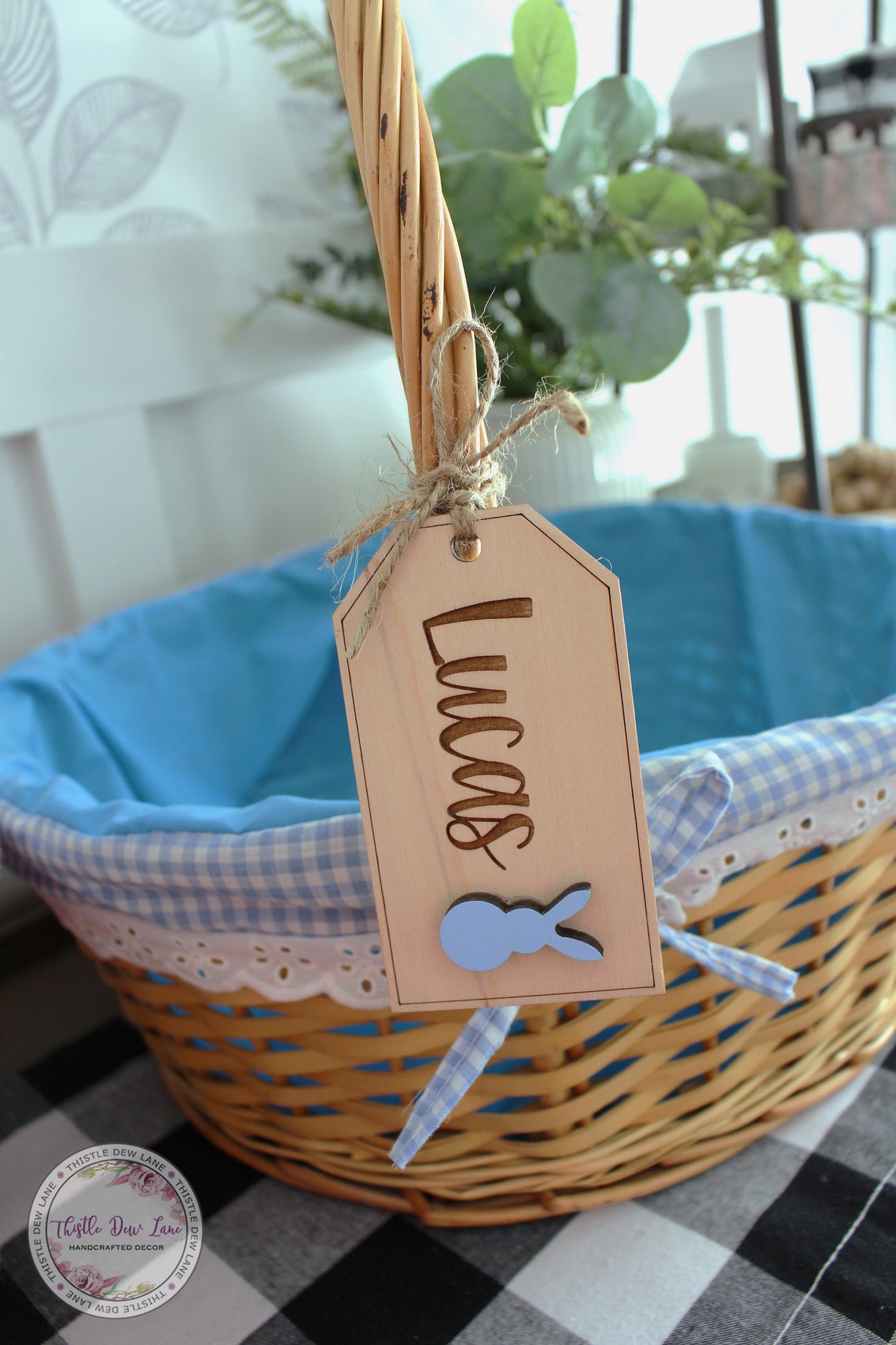 Easter Basket Name Tag Basket Tag Custom Name Tag Easter Etsy
