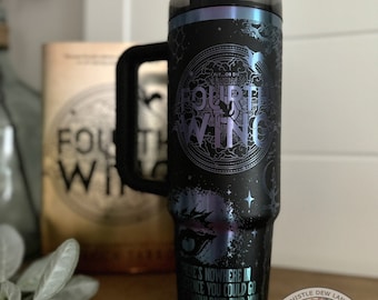 Fourth Wing Stanley Tumbler, Laser Engraved Book Tumbler, 40oz