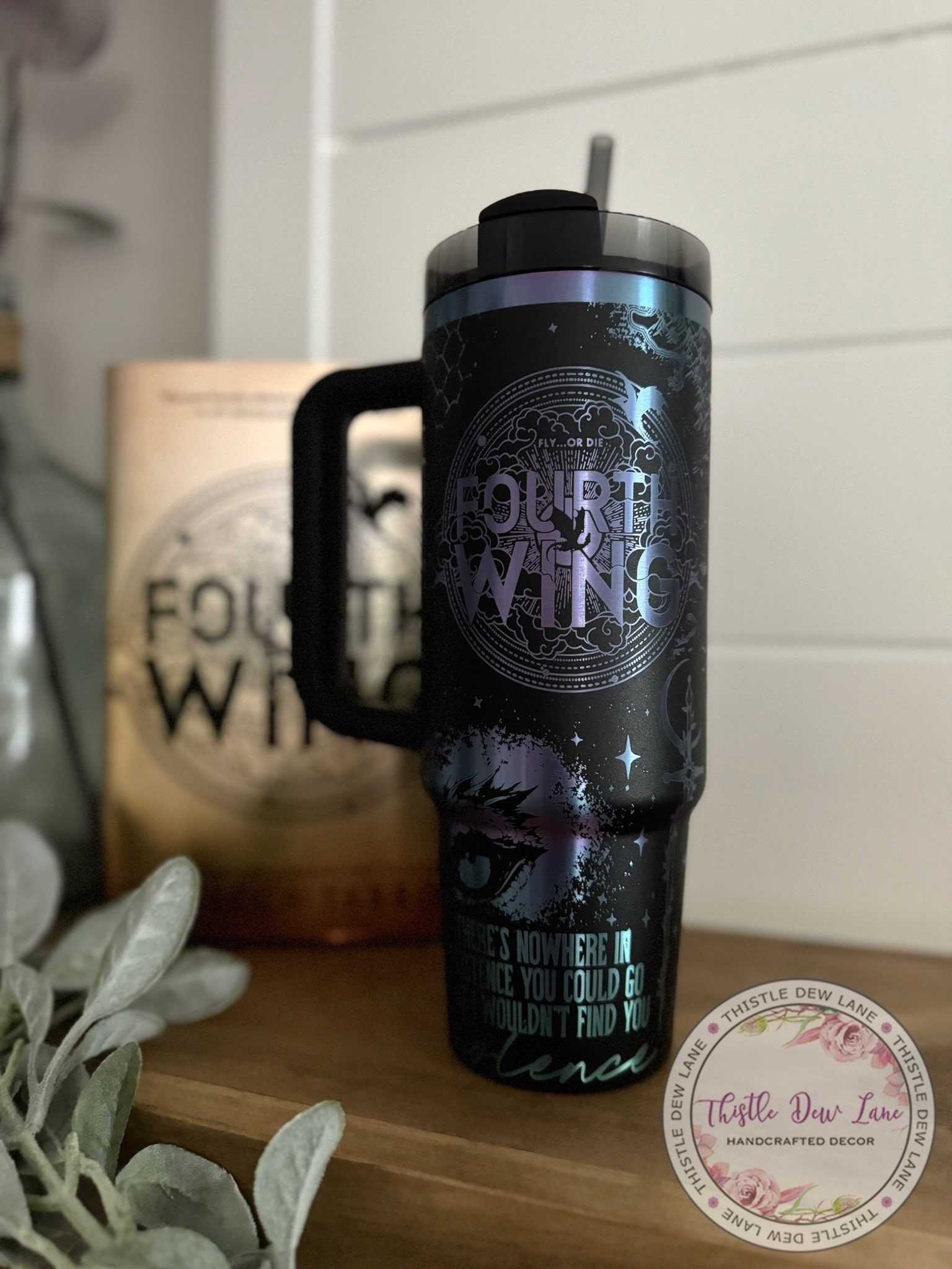 Fourth Wing Stanley Tumbler, Laser Engraved Book Tumbler, 40oz - Etsy