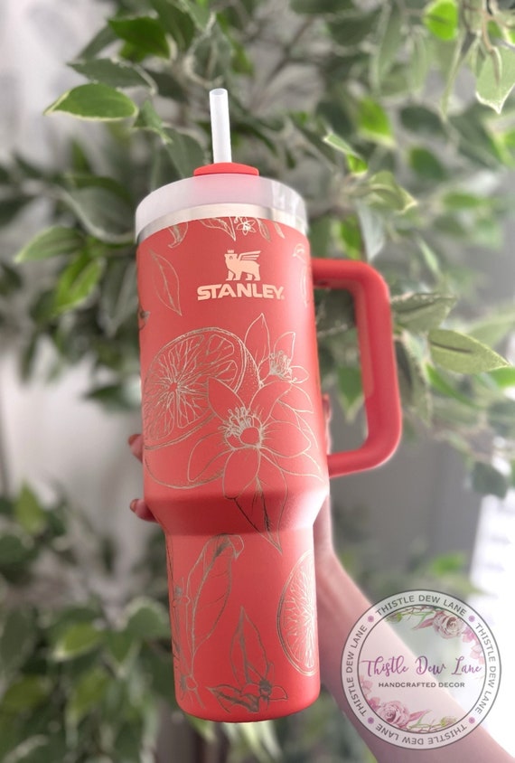 Buy Stanley 40oz Tumbler, Orange Blossom Tumbler, NEW Stanley Colors, Laser  Engraved Stanley, Summer Stanley Tumbler, Custom Stanley Cup Online in  India 