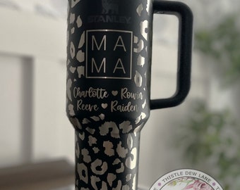 Mama animal print 40oz tumbler with handle – Olivia Reagan Designs