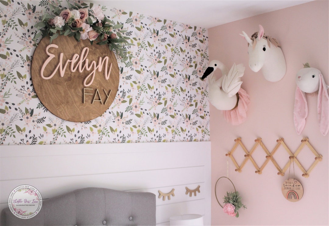 Custom Wood Nursery Name Sign: 3D Baby Room Decor - Etsy