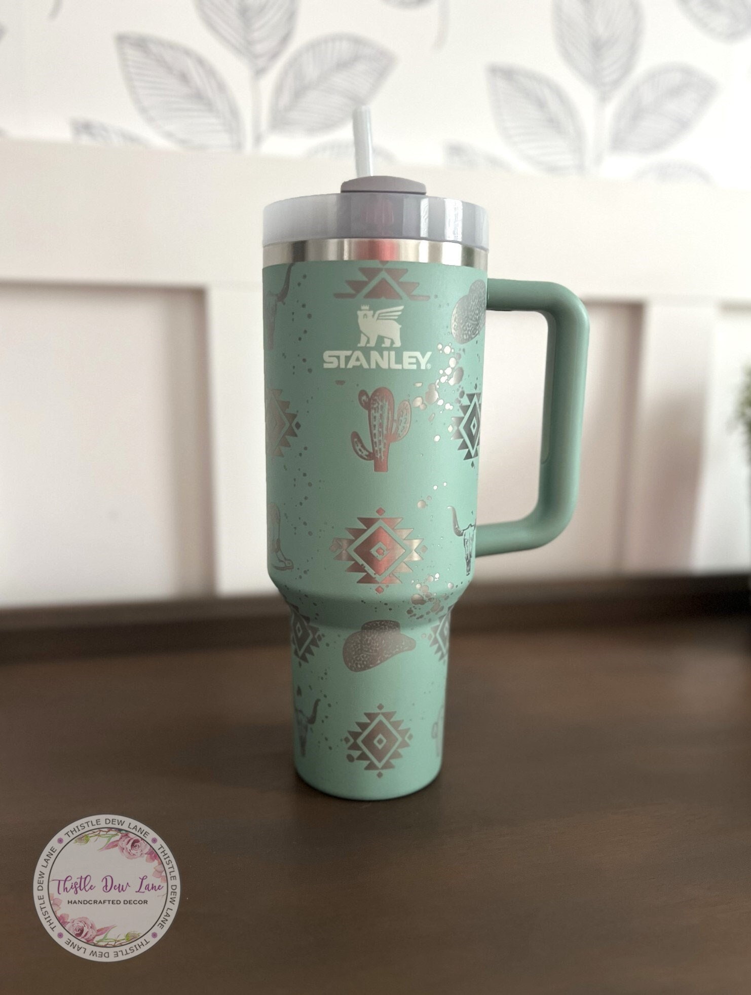 Vaso Stanley Adventure Quencher grabado con tortugas marinas, 40