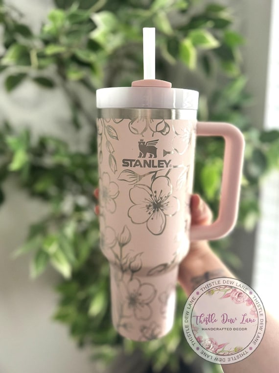 Laser Engraved Cherry Blossom Stanley Tumbler (40oz) - Etsy