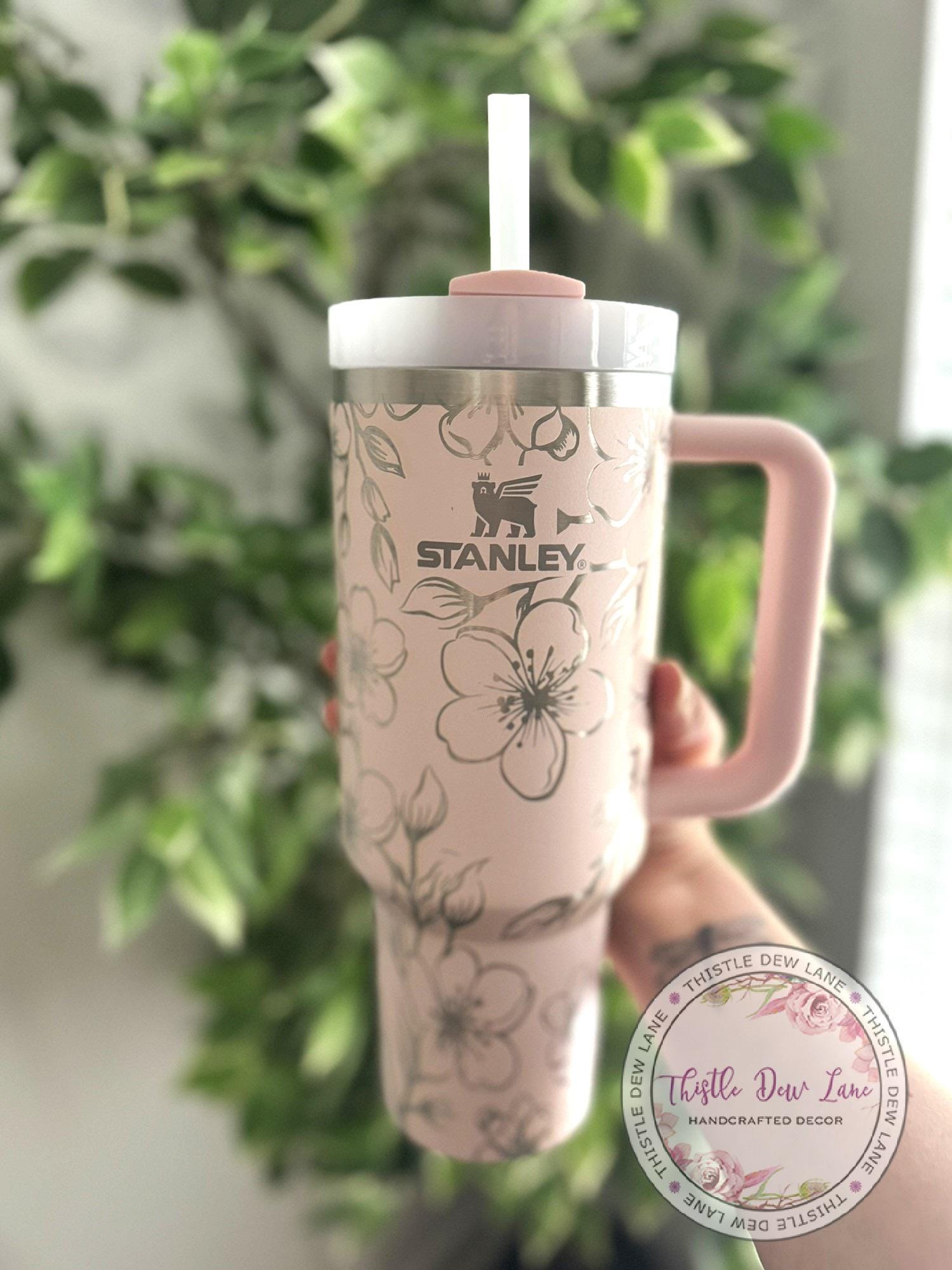 Laser Engraved Cherry Blossom Stanley Tumbler (40oz) - Etsy