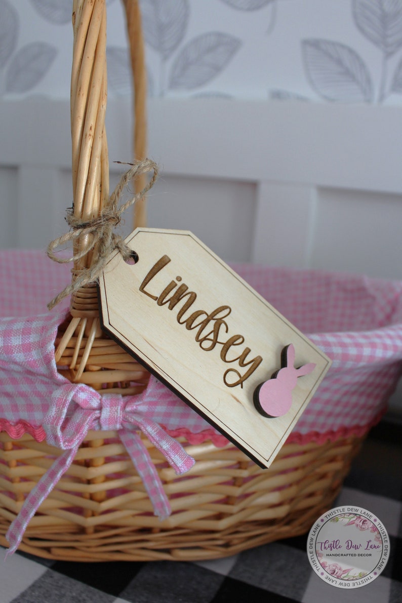 Easter Basket Name Tag Basket Tag Custom Name Tag Easter Etsy
