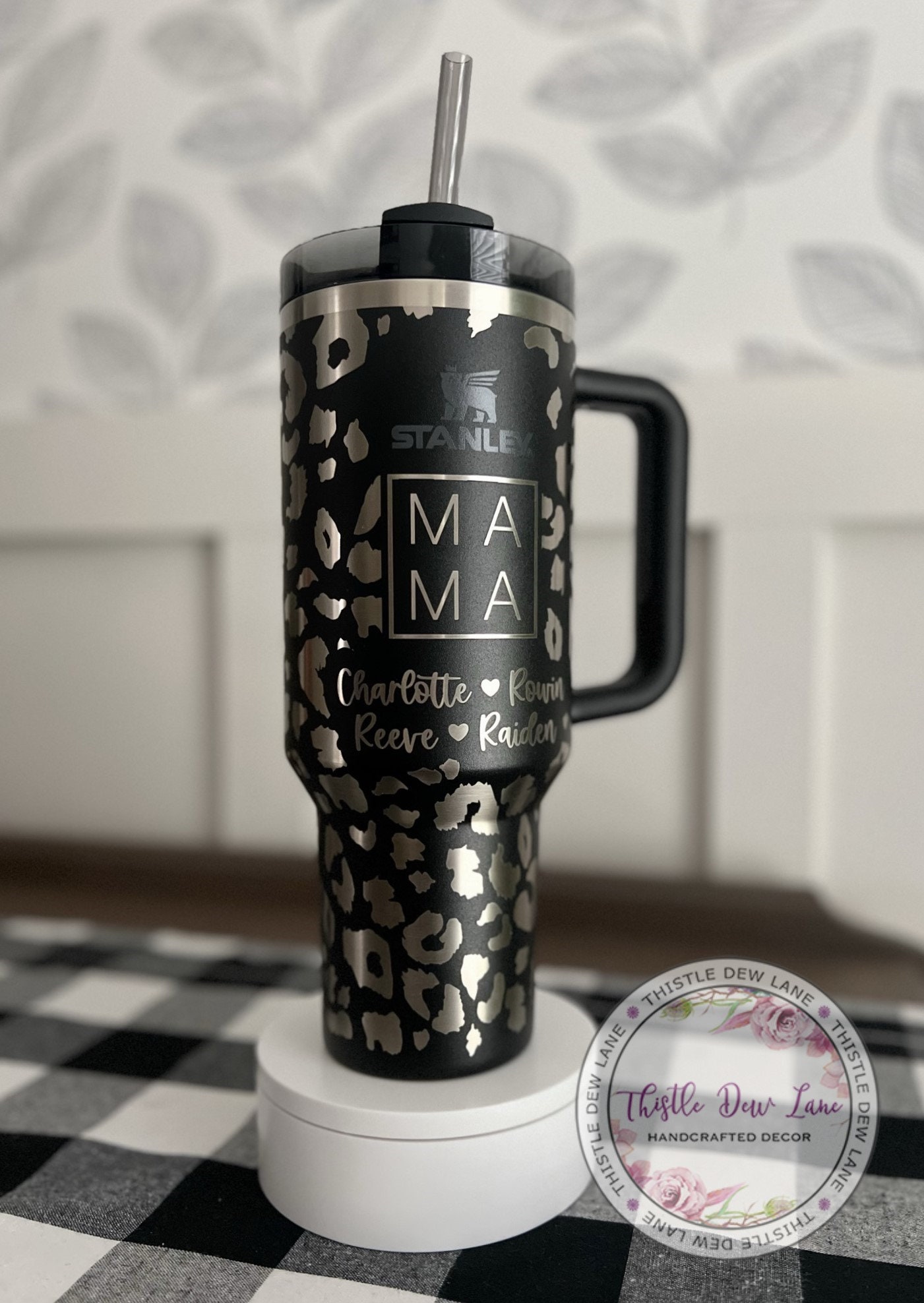 Stanley 40oz Tumbler, Leopard Tumbler, Mama Stanley, Mother's Day