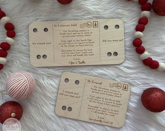 Personalized Elf Return Postcard, Christmas Elf Props