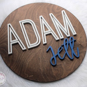 Nursery name sign, Baby name sign, Girl name sign, Boy name sign, Custom name sign, 3D name sign, Baby Shower Gift, Wood name sign