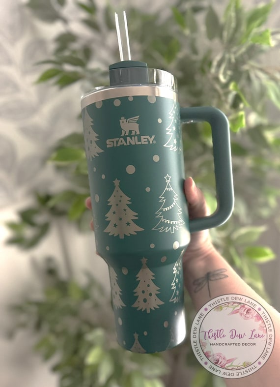 STANLEY NATAL DESIGN マグカップ タンブラー Laser Engraved Christmas Tree Stanley Tumbler (40oz or 30oz) - Etsy