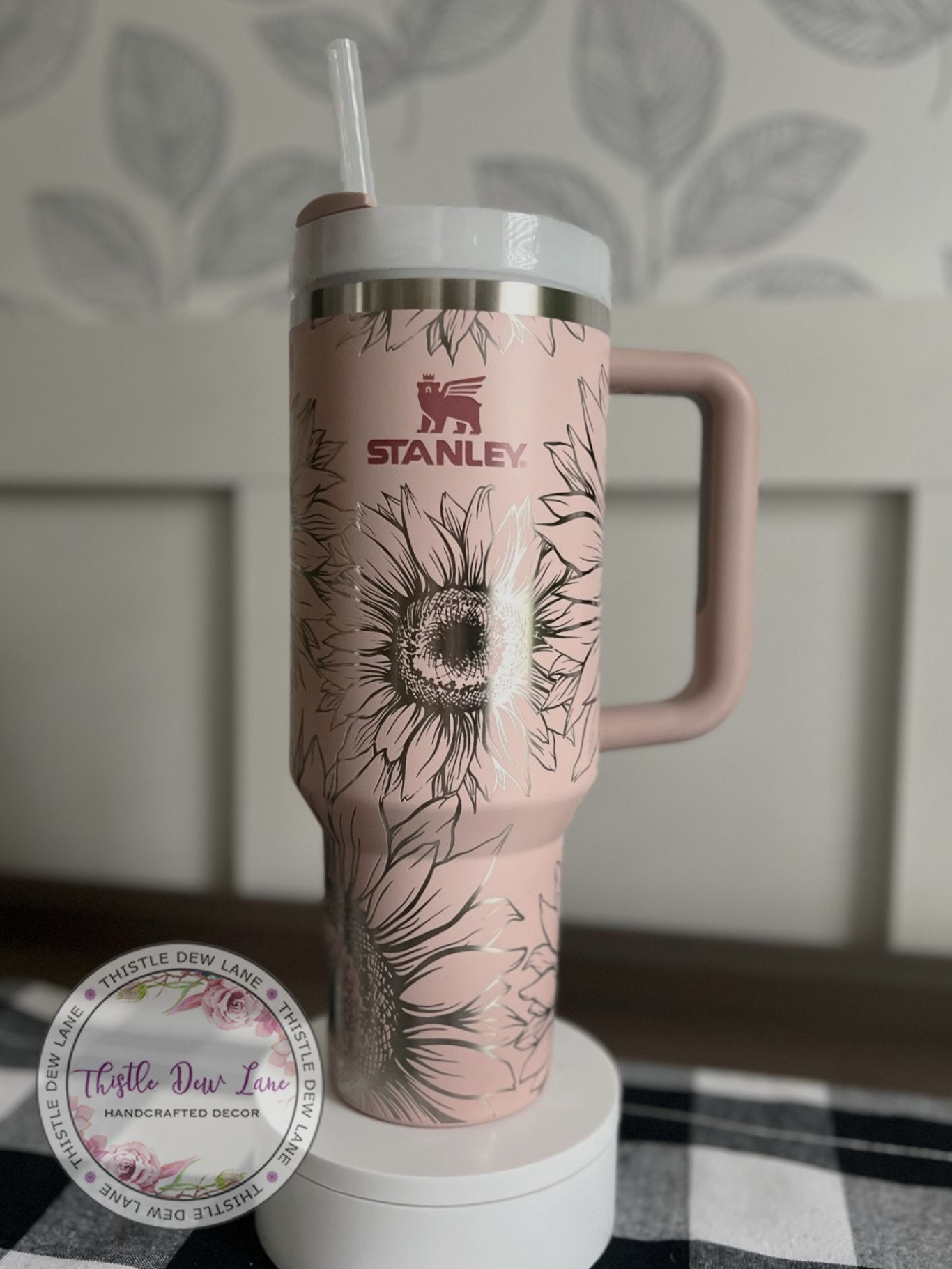 DAISY Stanley 40oz Tumbler, NEW Limited Edition Stanley Colors, Laser  Engraved Stanley, Flower Tumbler, Sunflower, Custom Stanley Cup 