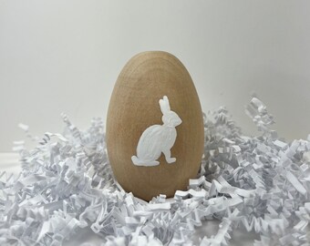 Wooden Easter Egg - Easter Bunny