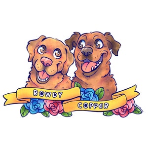 Custom Cartoon Pet Portrait
