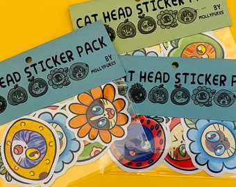 Cat Head Sticker Pack